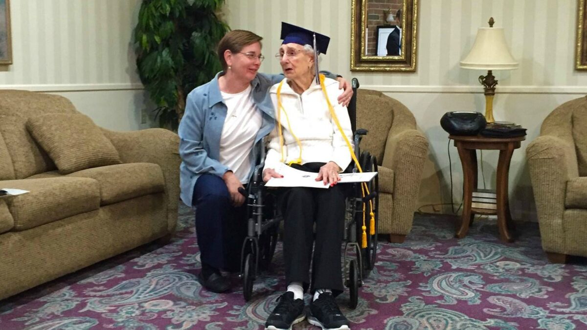 97-year old graduates from high school