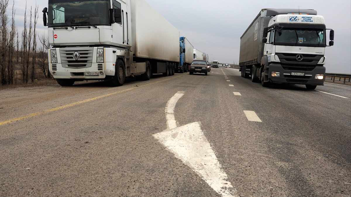 Marcha de camioneros en el mayor brote de conflictos laborales en el año en Rusia