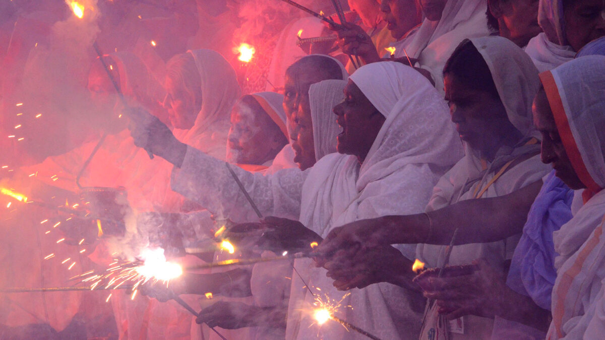 Widows, abandoned by their families, celebrate the Festival of Light in India