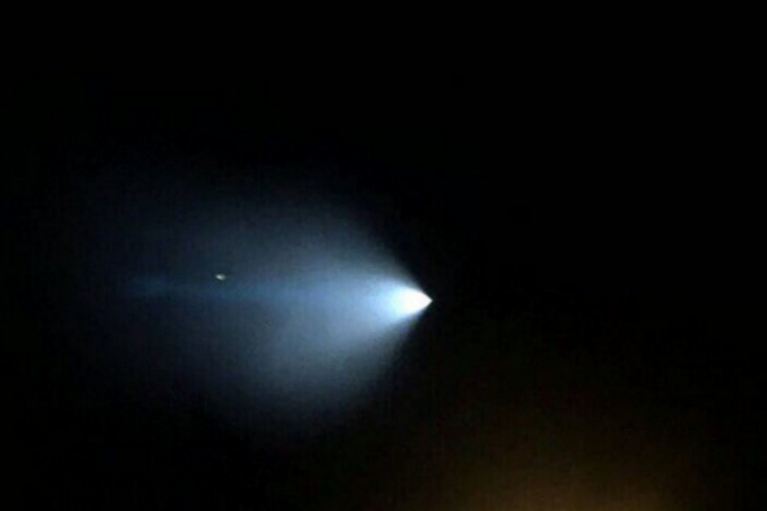 Ballistic missile confused with a UFO in California