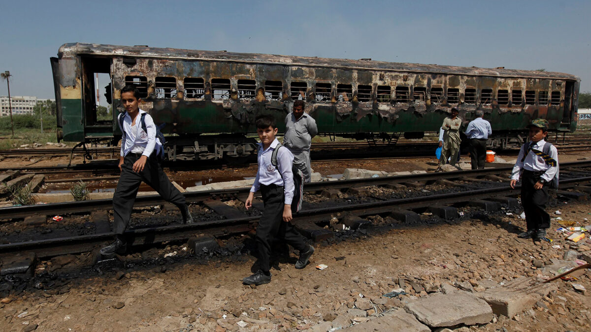 Three people killed after a bomb exploded a passenger train in Pakistan