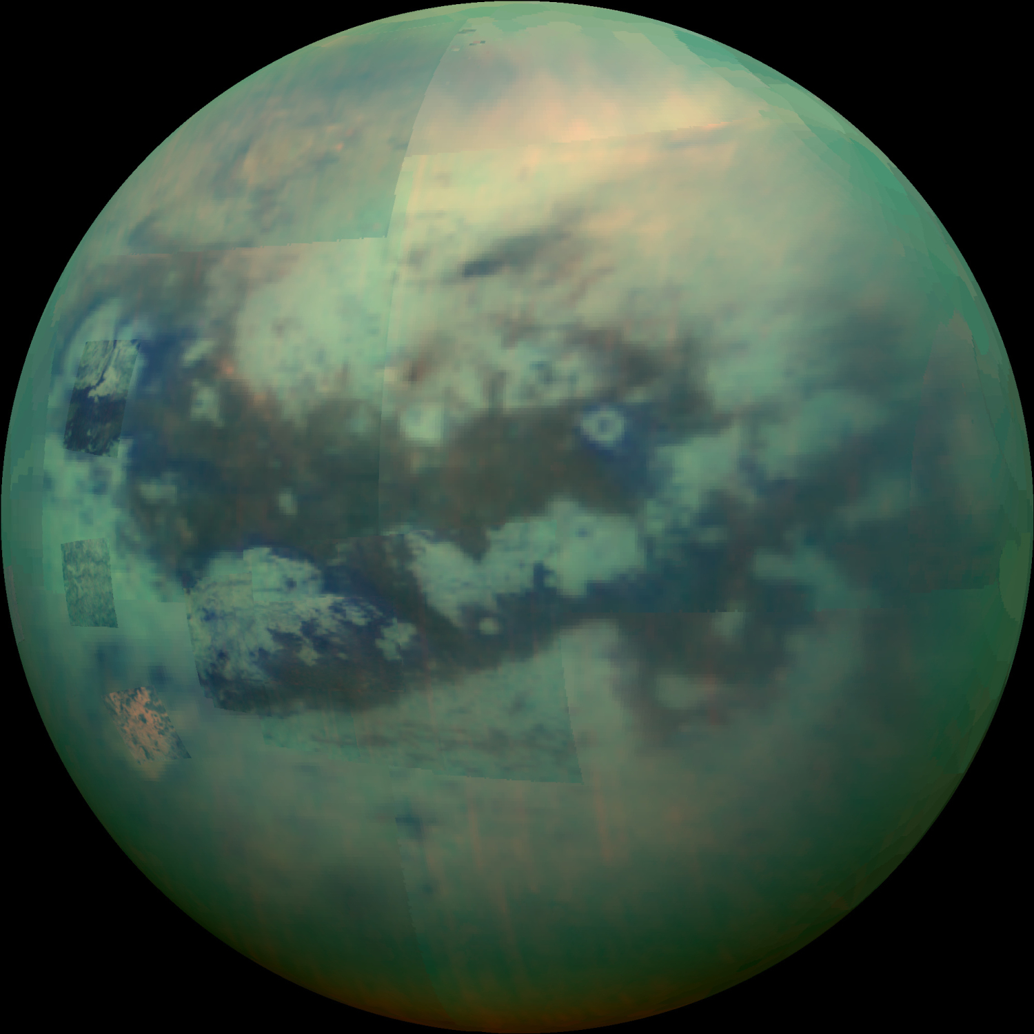 Cassini capta la imagen más precisa de Titán, la luna más grande de Saturno
