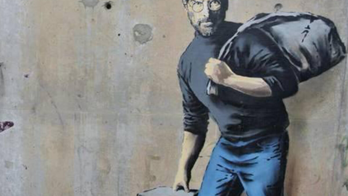 Banksy pinta a Steve Jobs en un campo de refugiados de Francia
