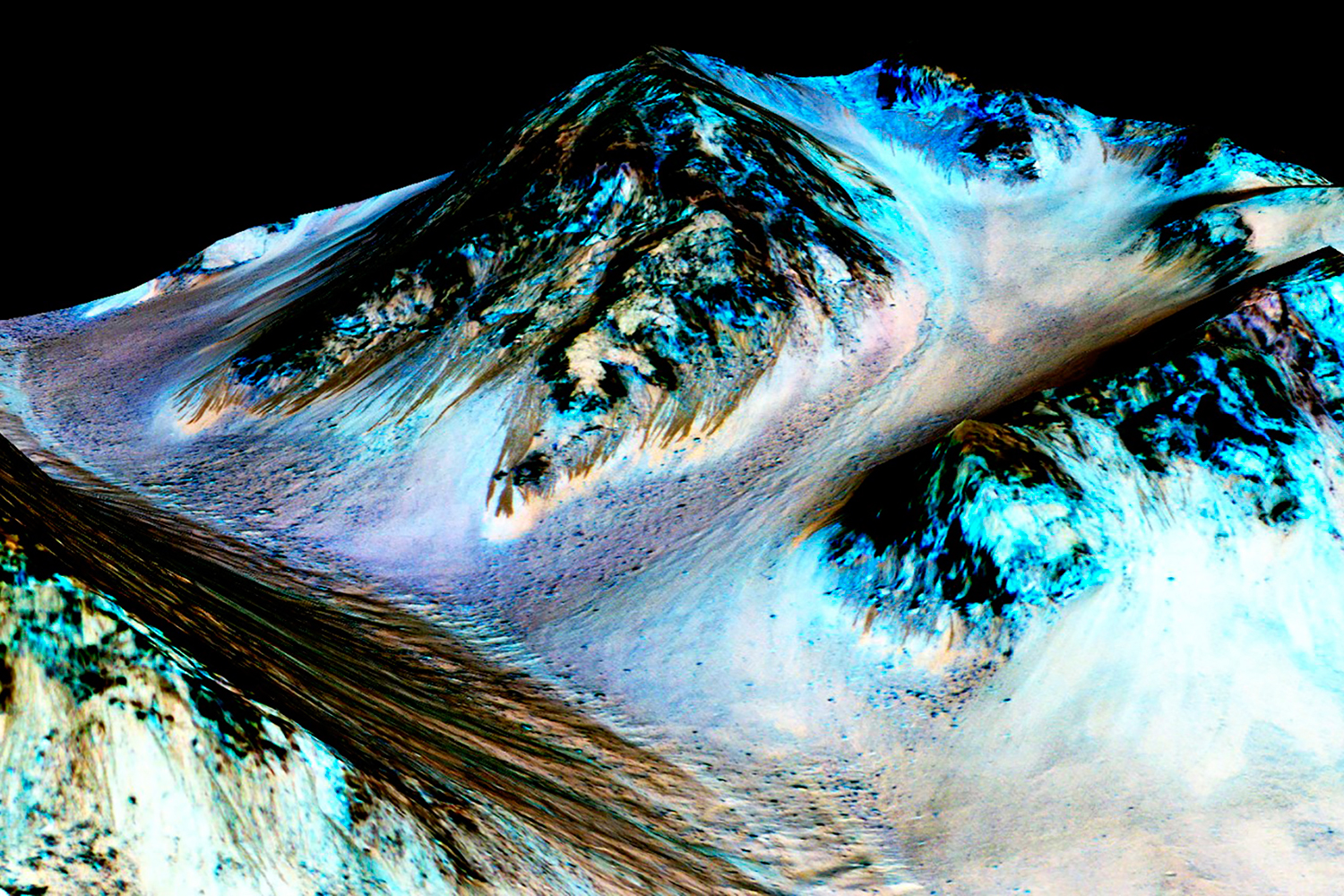NASA  descubre la existencia de corrientes de agua salada en la superficie de Marte