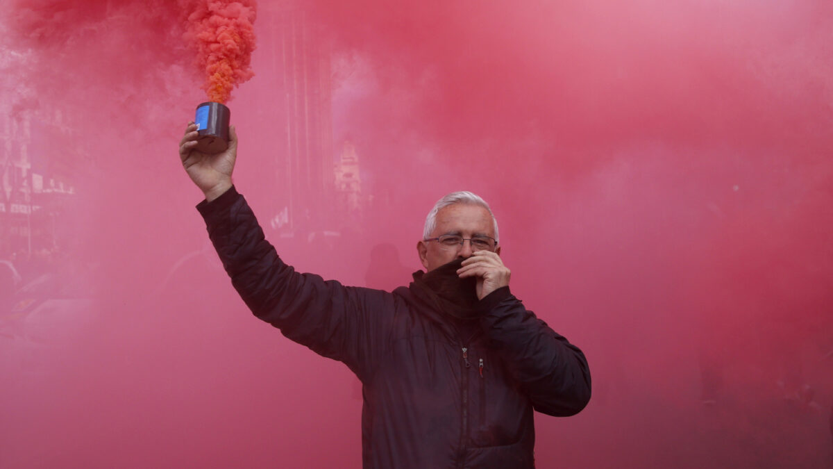 Los taxistas se manifiestan en Madrid contra Uber y Cabify