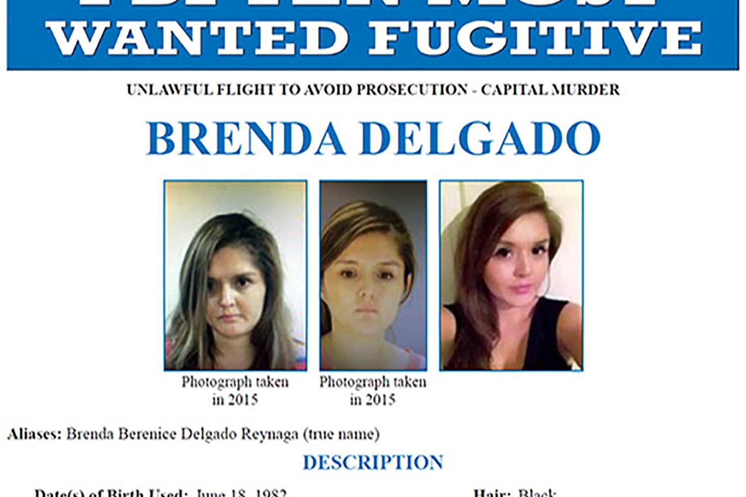 Atractiva y peligrosa: Brenda es la más buscada por el FBI
