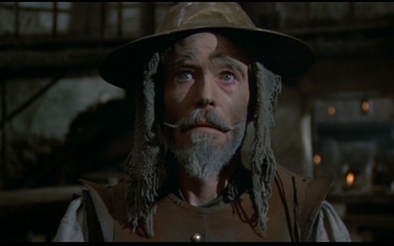 Fotograma de la adaptación al cine de Man of La Mancha, de Arthur Hiller