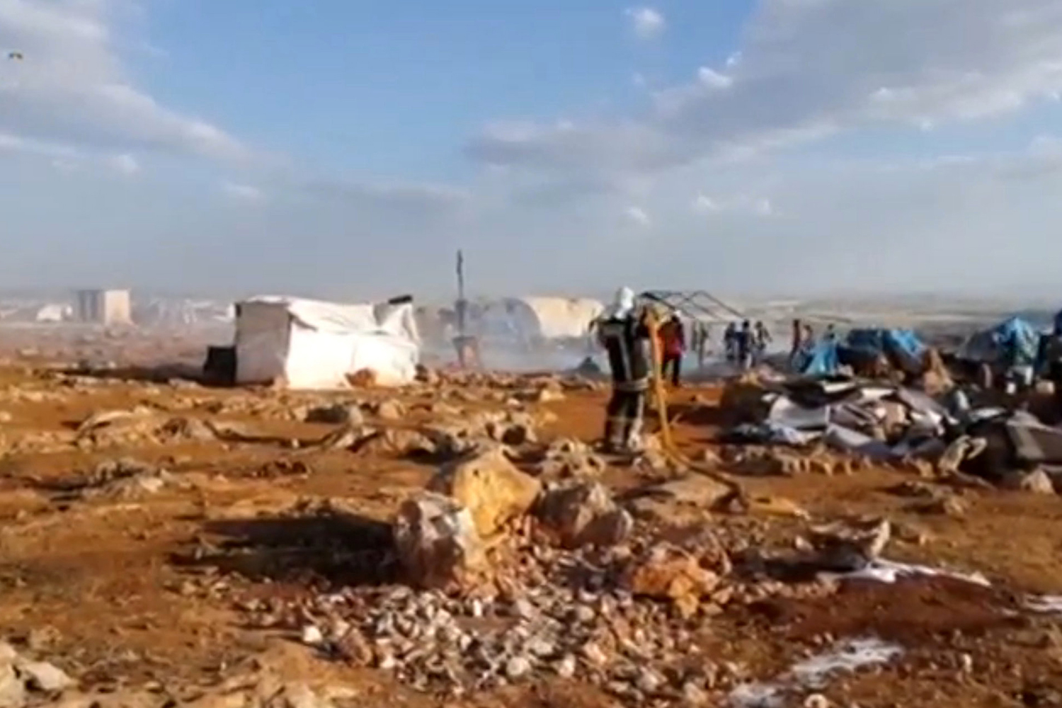 Matanza en un campamento de refugiados sirio tras un ataque aéreo