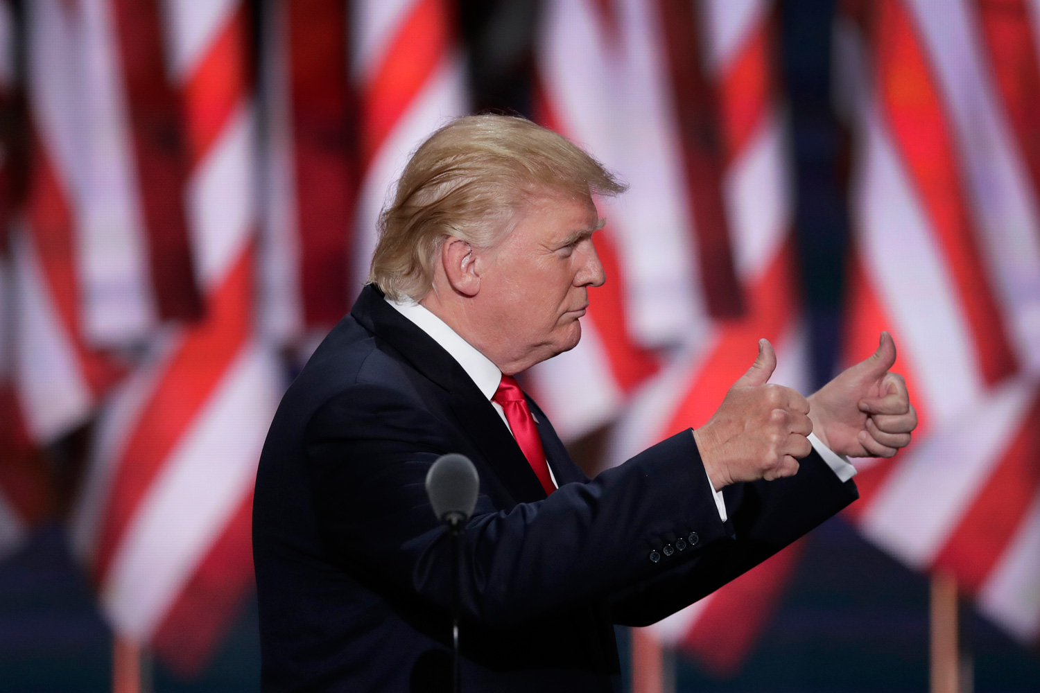 Donald Trump se presenta como el candidato presidencial de la ley y el orden
