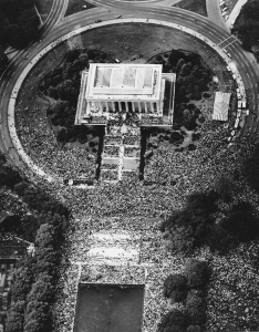 Vista aérea de la manifestación en Washington el 28 de agosto de 1963. (Fuente: AP Photo)