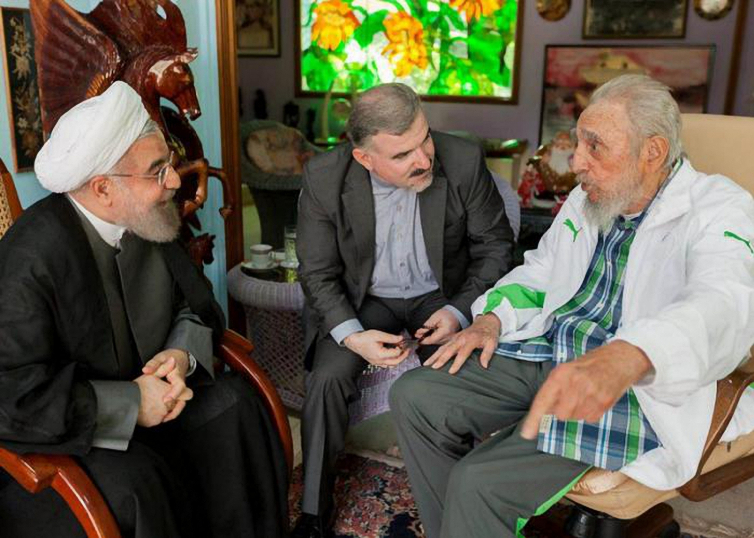 Fidel Castro reaparece en un encuentro con el presidente de Irán