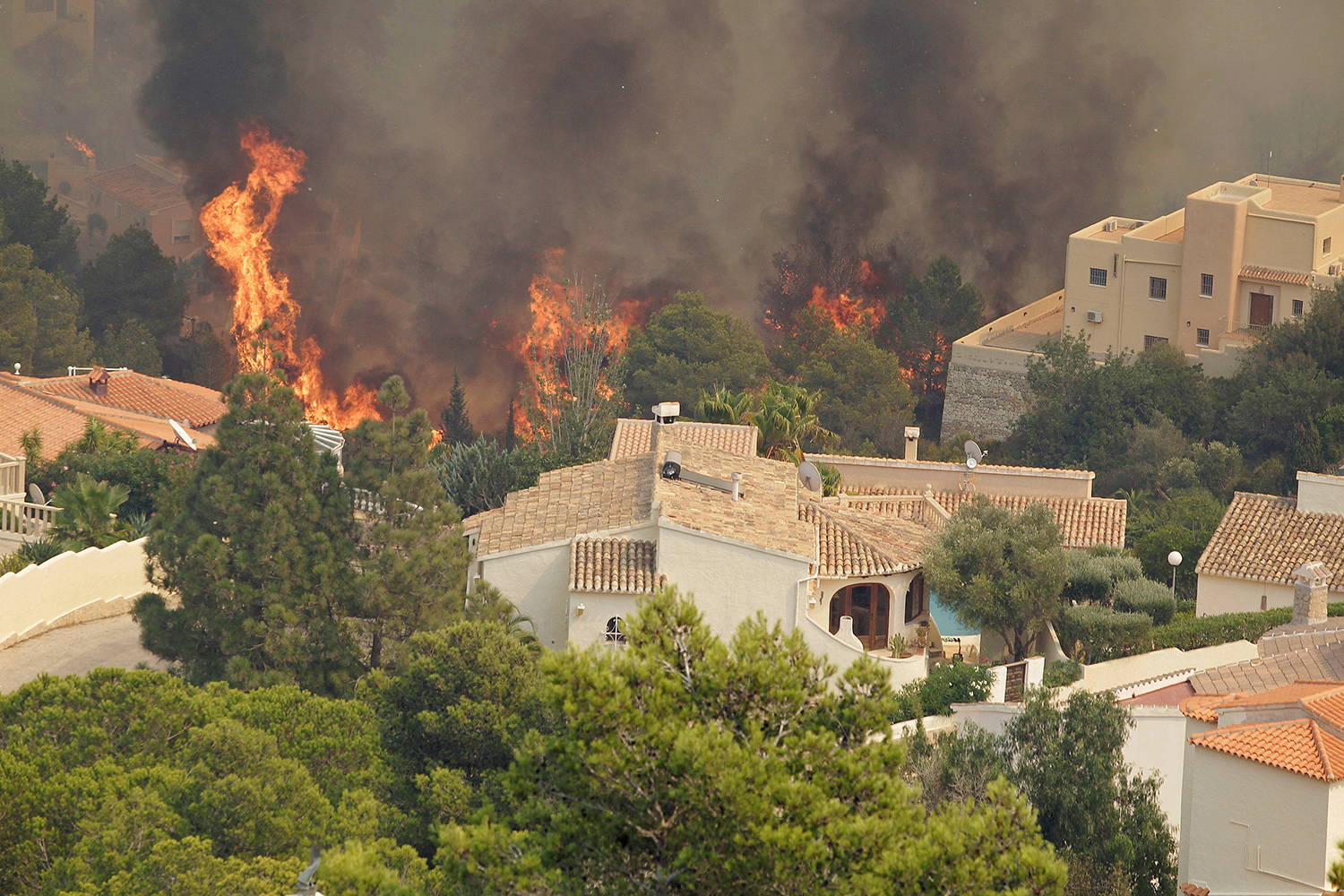 Incendios sin control arrasan varias localidades de la provincia de Alicante