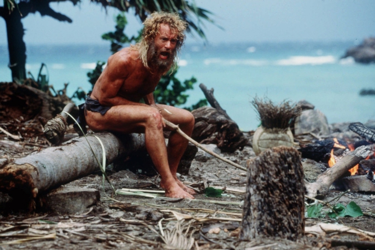 Tom Hanks se divirtió mucho con su amigo, la pelota Wilson, después de estar solo en una isla desierta en la película de Náufrago.
