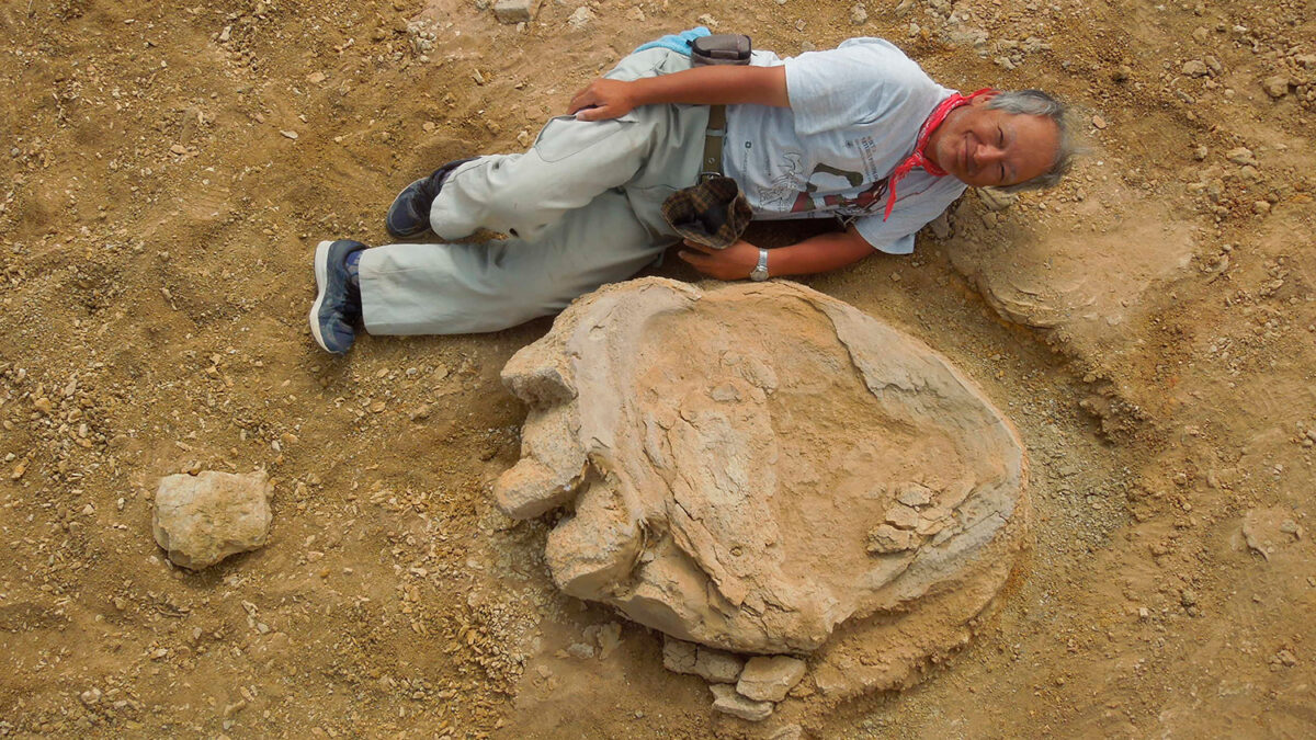 Paleontólogos descubren una de las huellas de dinosaurio más grandes del mundo