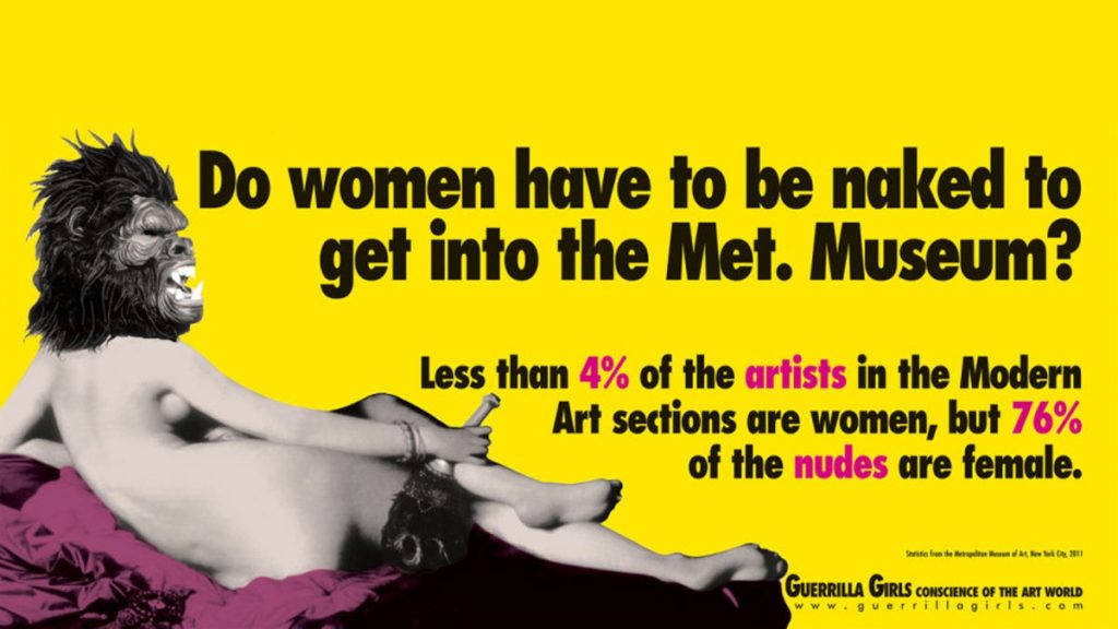 ¿Tienen las mujeres que estar desnudas para entrar en el Met Museum? (Foto: Guerrilla Girls)