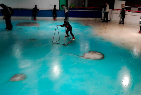 Ira en Japón debido a la creación de una pista de patinaje con peces congelados