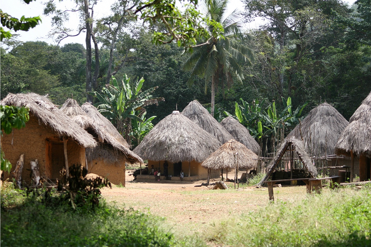 Un poblado en Keama, Sierra Leona, donde Cruz Roja tiene un programa de ayuda. 