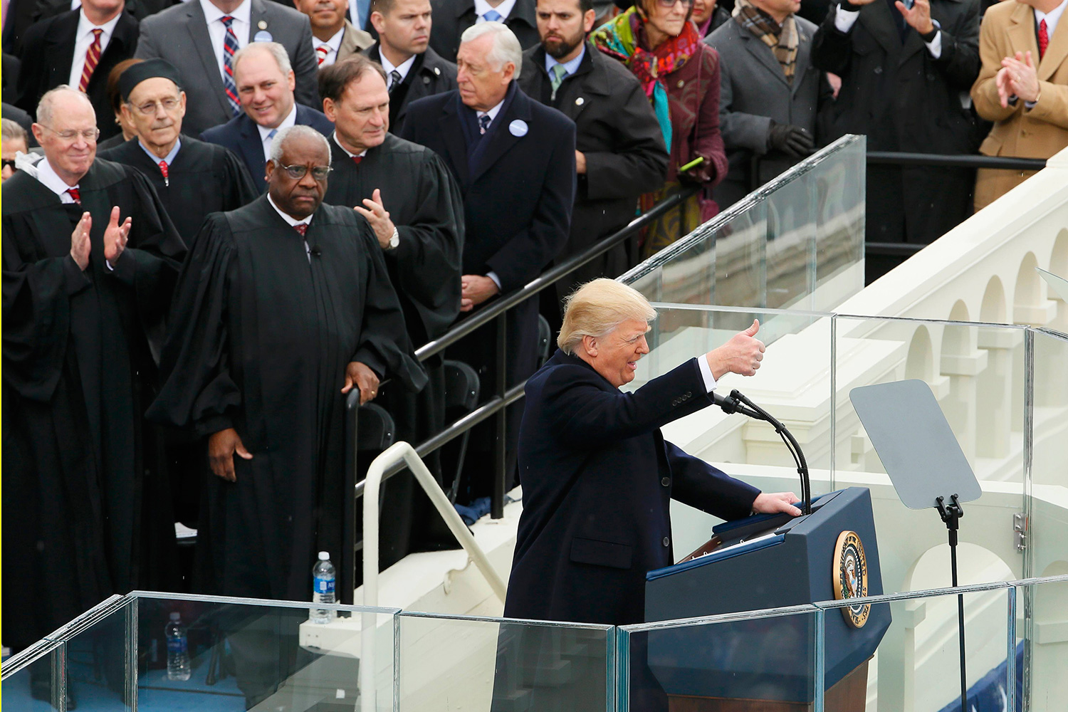 Donald Trump se dirige a la nación en su discurso de inauguración. (Foto: Rick Wilking / Reuters)