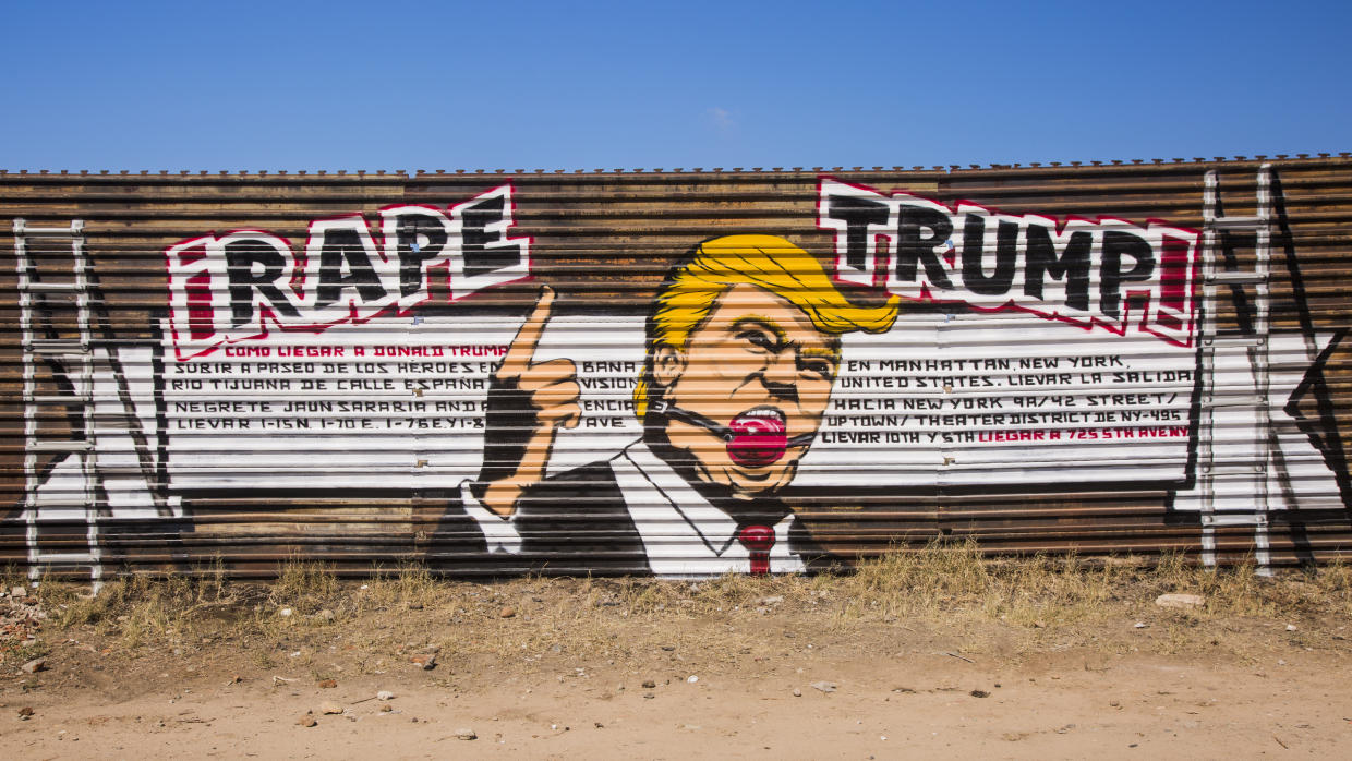 Mural en la cerca fronteriza de Tijuana. (Foto: RRSS)
