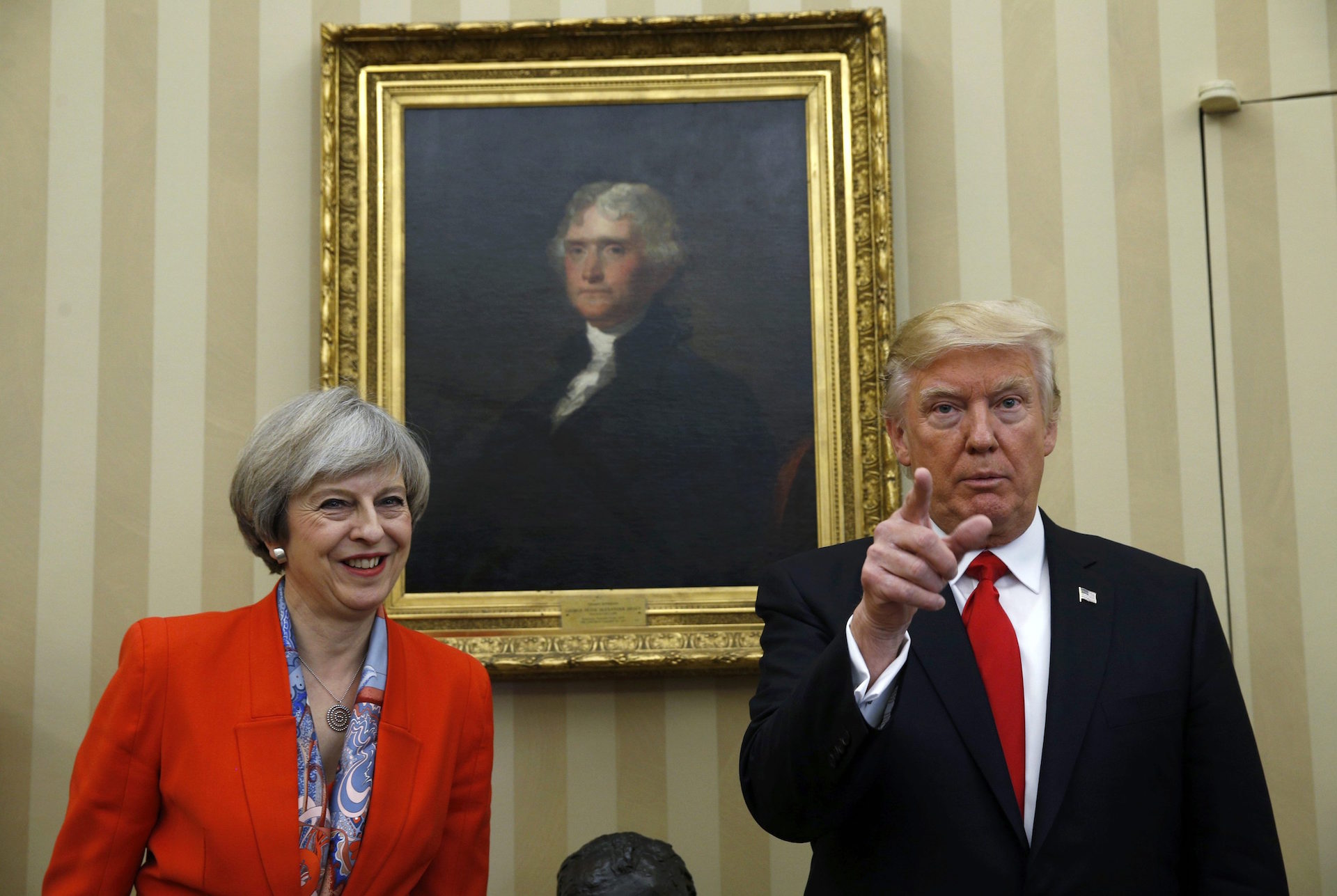 Así ha sido la reunión entre Trump y Theresa May