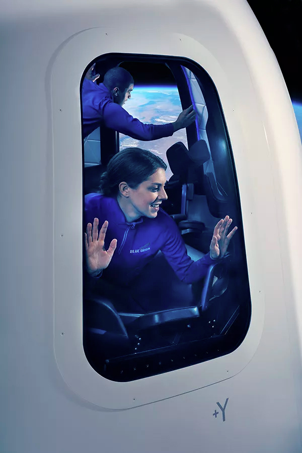 Así será el interior de la nave para turistas espaciales de Blue Origin 2