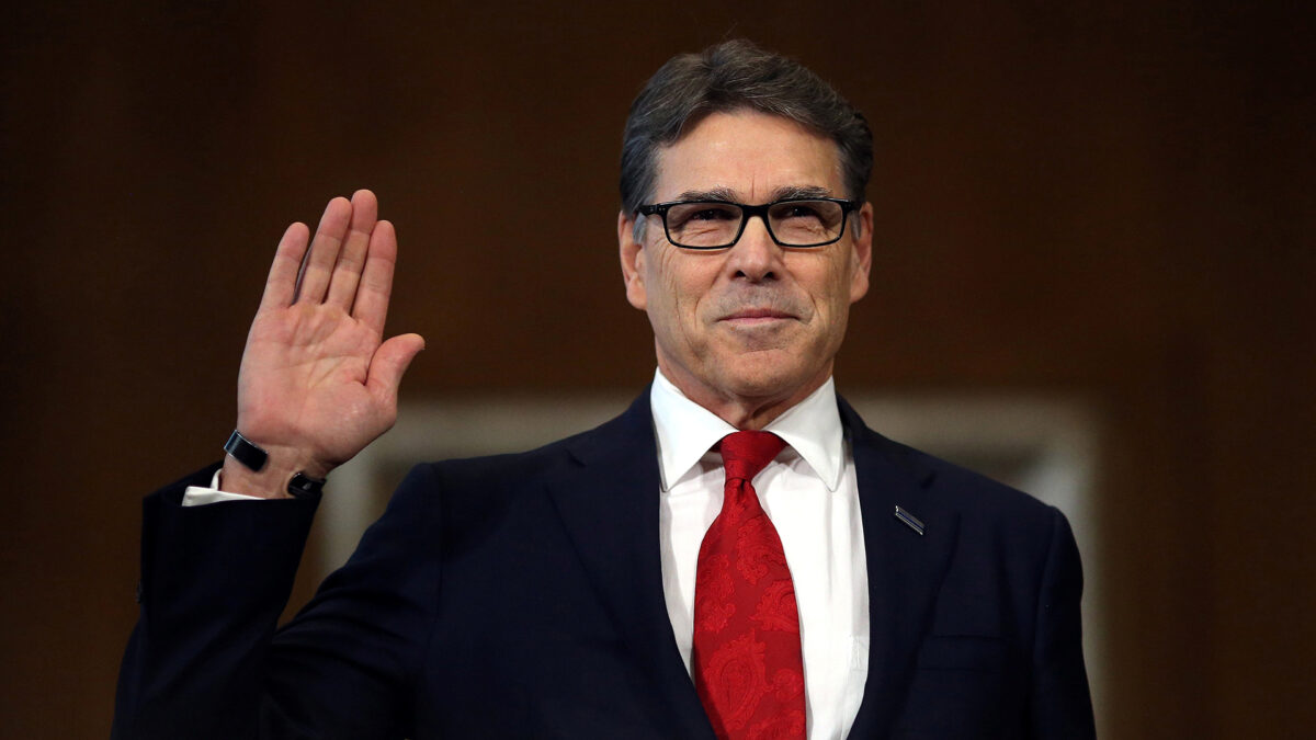 El exgobernador de Texas Rick Perry, secretario de Energía de Estados Unidos