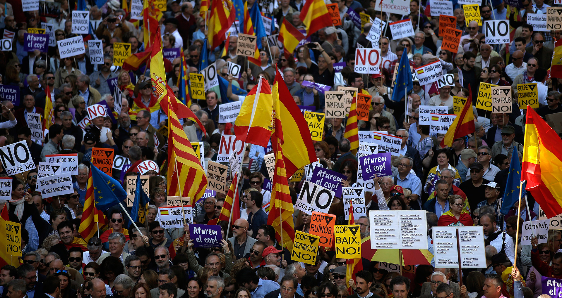 El 'no' a la secesión gana terreno en Cataluña