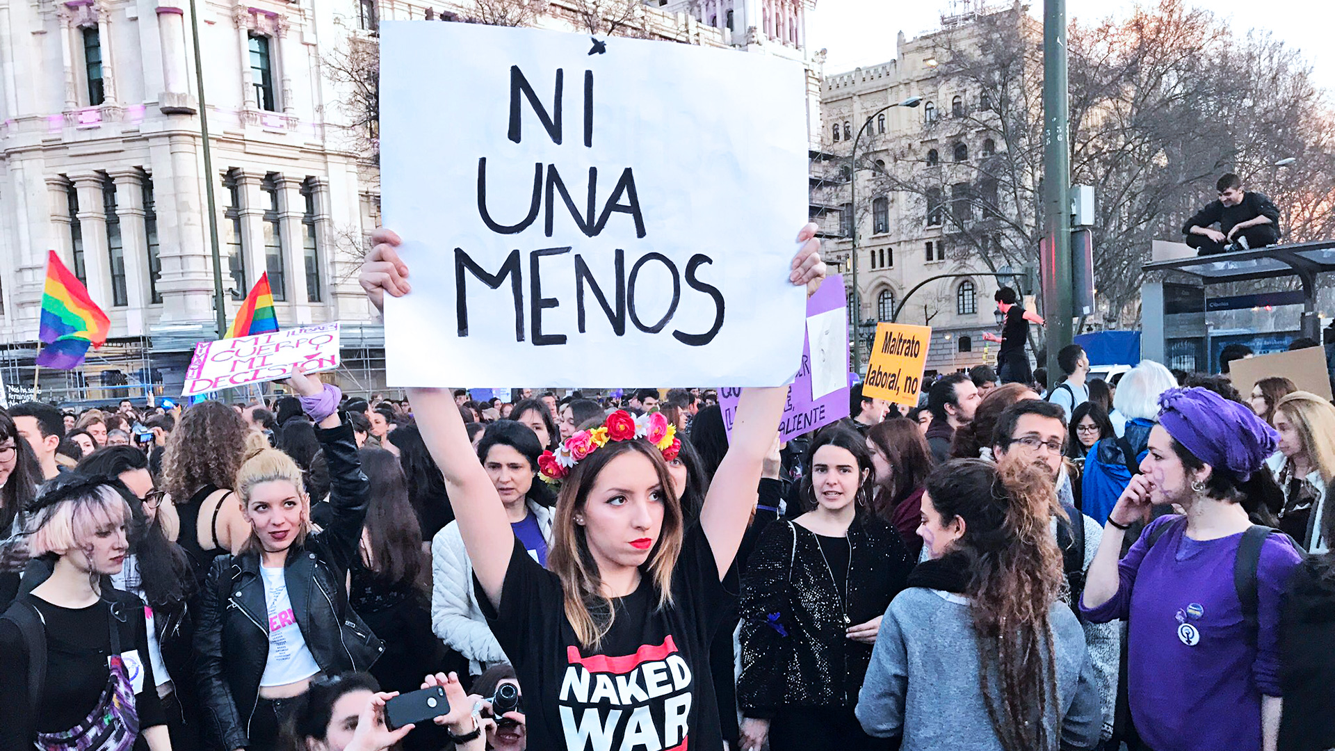 Un grito unánime contra la violencia machista recorre el mundo en el Día Internacional de la Mujer