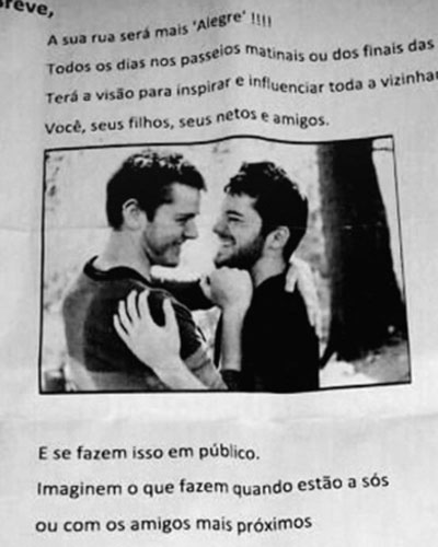 Este panfleto fue el que la pareja encontró alrededor de todo el vecindario. | Imagen: O Tempo (medio de comunicación en Brasil)