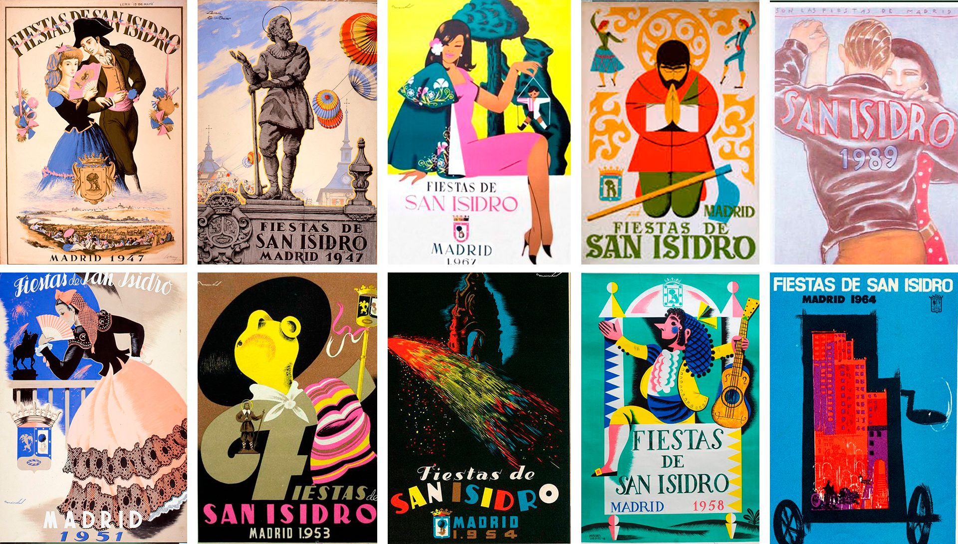 Carteles de San Isidro, un revelador paseo por la estética de cada época