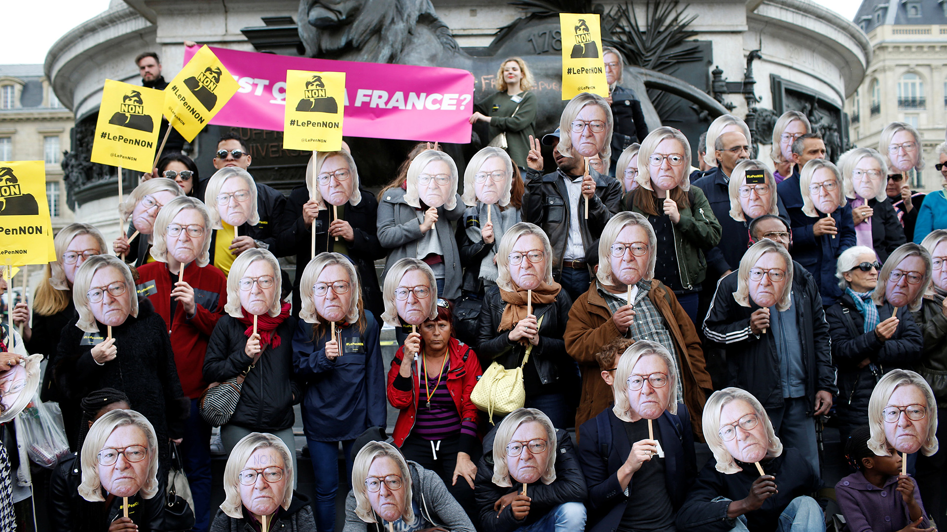 El No a Marine Le Pen en las calles de Paris