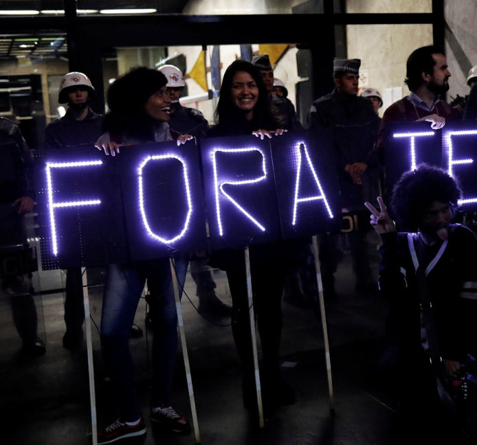 Noche de protestas en Brasil para exigir la salida de Temer y nuevas elecciones en el país