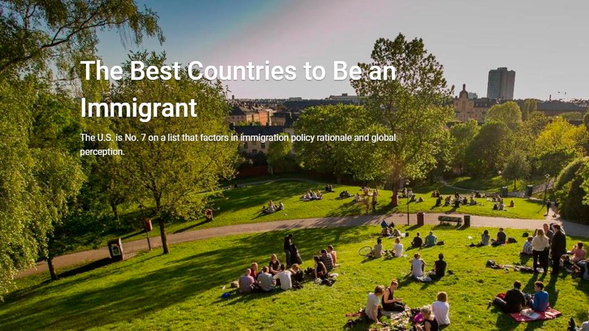Suecia es el mejor país para inmigrar