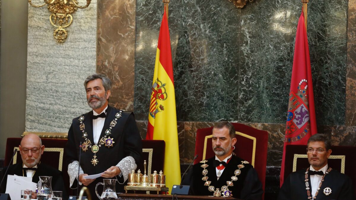 Lesmes y Maza plantan cara al independentismo catalán en la presentación del Año Judicial