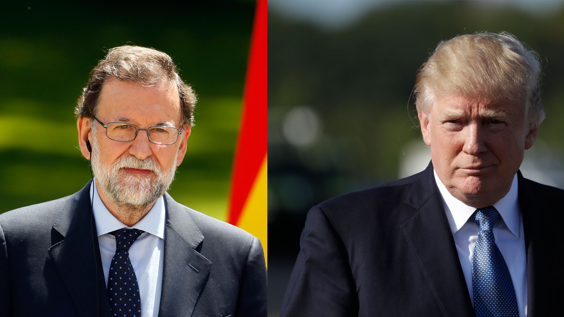 Rajoy, Trump y Cataluña de fondo