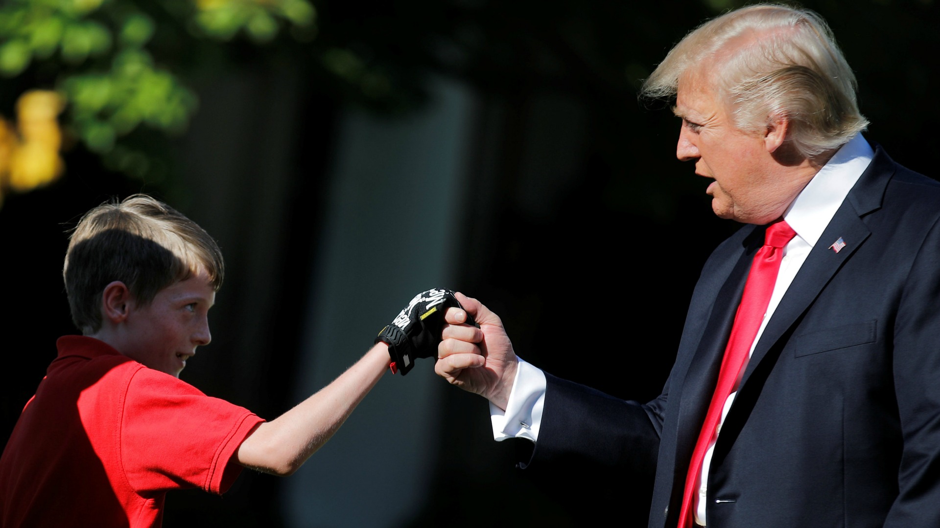 Un niño de 11 años la felicitación de Trump por cortar el césped de la Casa Blanca 1