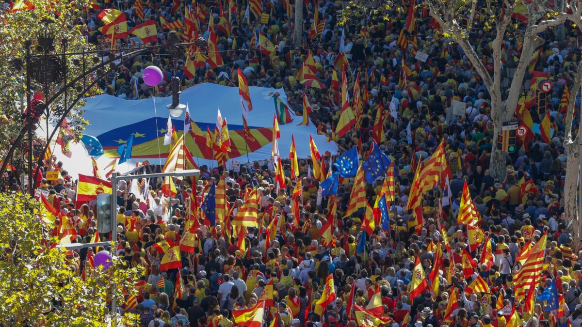 Mi madre en la manifestación de Societat Civil Catalana