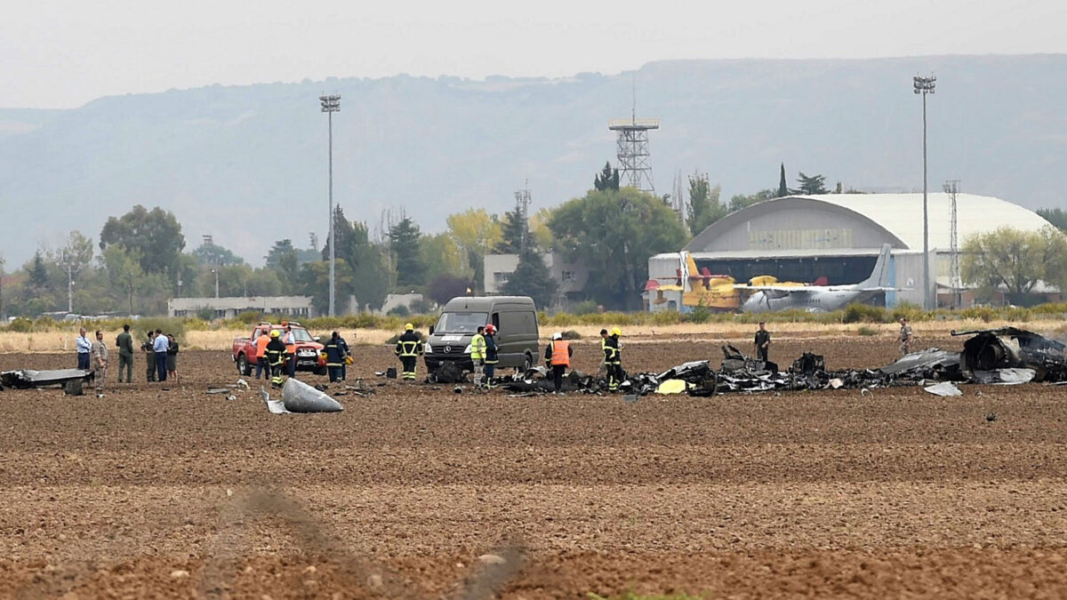 Muere el piloto de un avión militar al estrellarse en la base de Torrejón de Ardoz