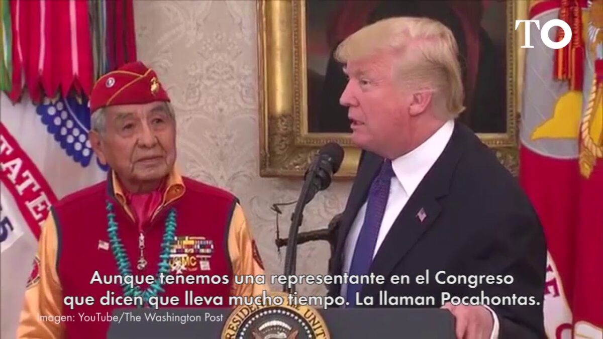 Trump llama Pocahontas a una senadora con raíces indígenas