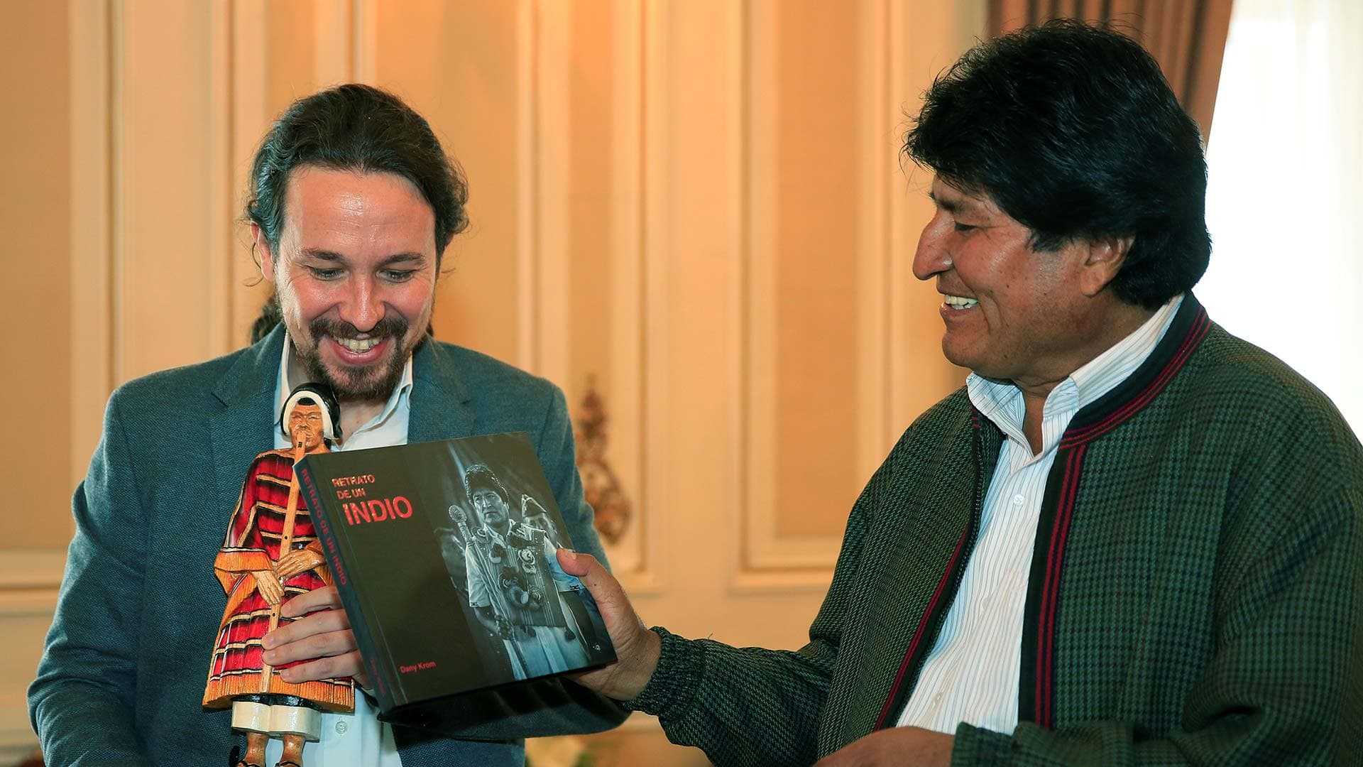 Evo Morales recibe a Pablo Iglesias en Bolivia