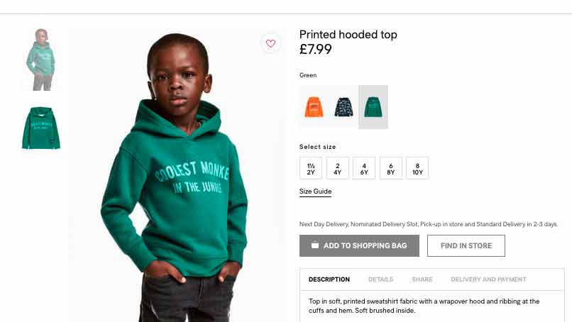 H&M retira una foto publicitaria tras recibir críticas por racismo