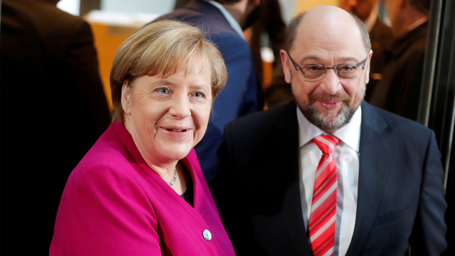 Merkel y Schulz alcanzan un principio de acuerdo para gobernar en Alemania
