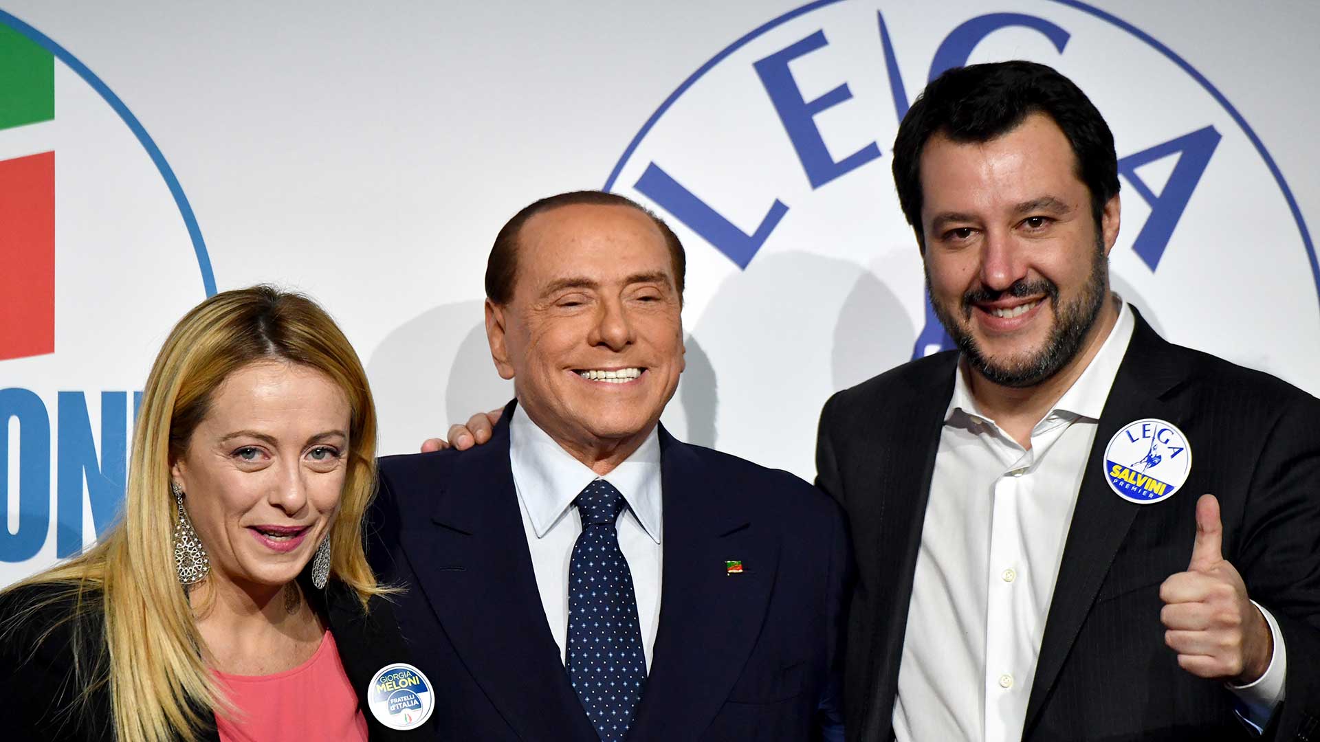 La derecha italiana se presenta unida antes de las elecciones del domingo