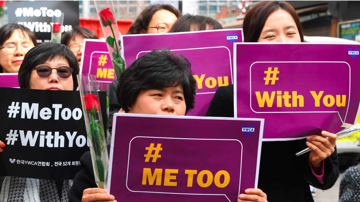 Las surcoreanas marchan al grito de «Me Too» en el Dia Internacional de la Mujer