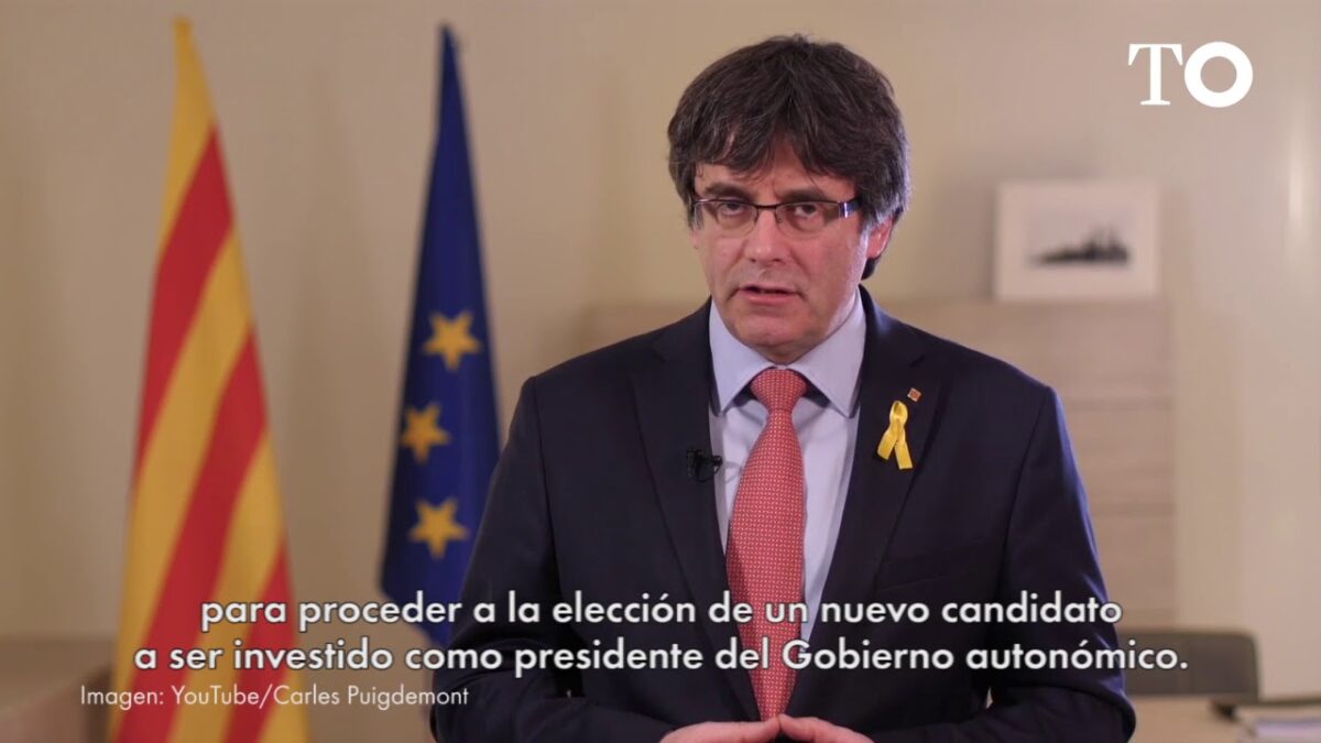 Vídeo | Puigdemont renuncia "provisionalmente" a la presidencia y propone a Jordi Sànchez como candidato