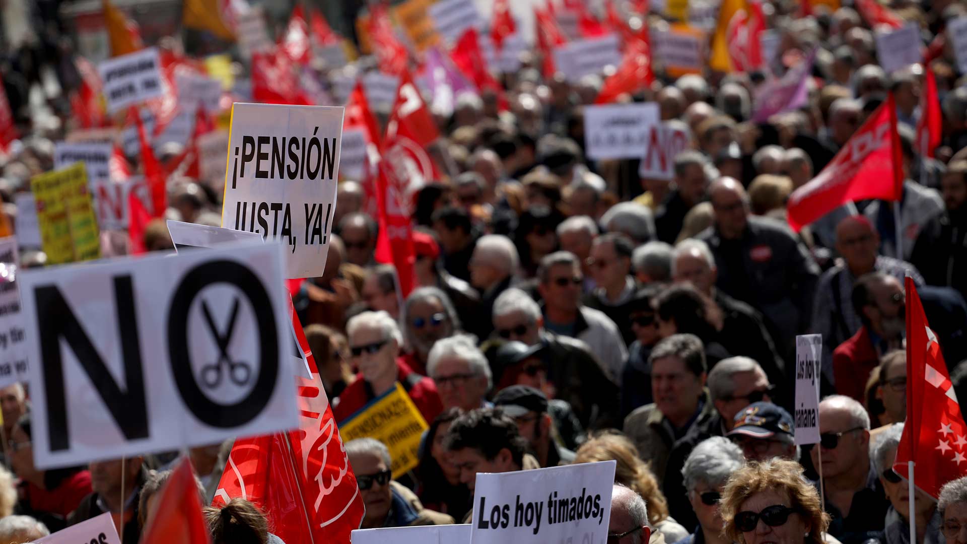 Los pensionistas vuelven a la calle para reivindicar "pensiones dignas"