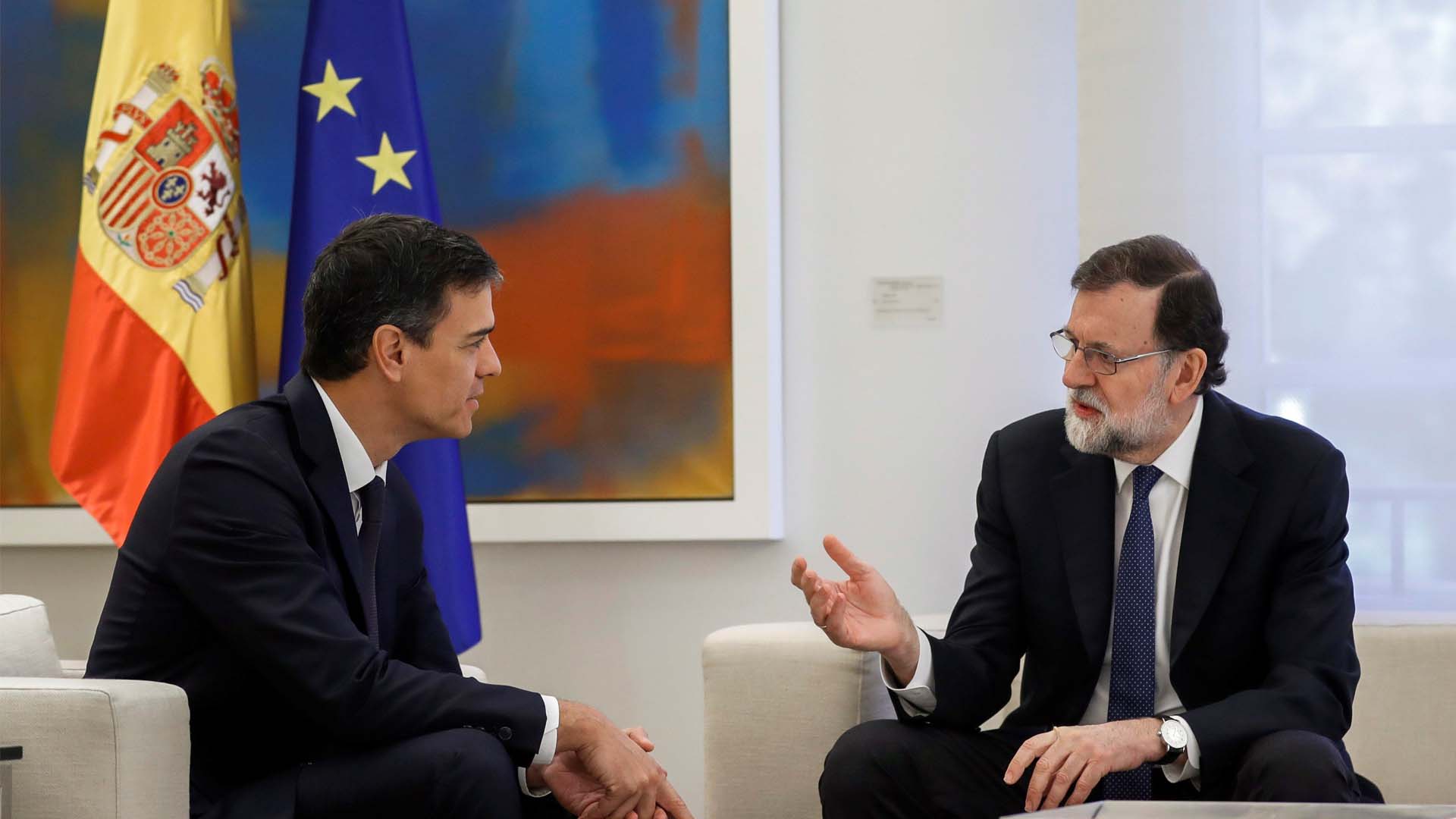 Rajoy y Sánchez acuerdan una respuesta pactada ante el discurso 