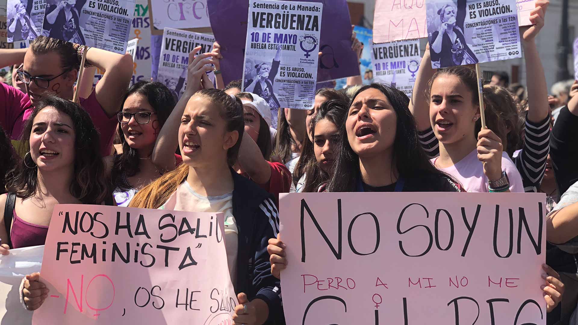 Cientos de estudiantes se movilizan en Madrid contra la sentencia de La Manada