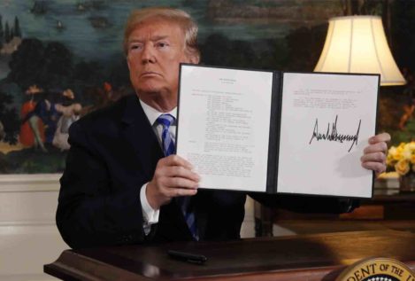 Donald Trump rompe el acuerdo nuclear con Irán porque es "horroroso"