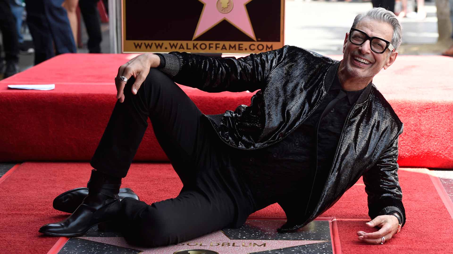 El actor Jeff Goldblum recibe su estrella en Hollywood